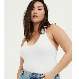 Torrid White Foxy Halter Top
